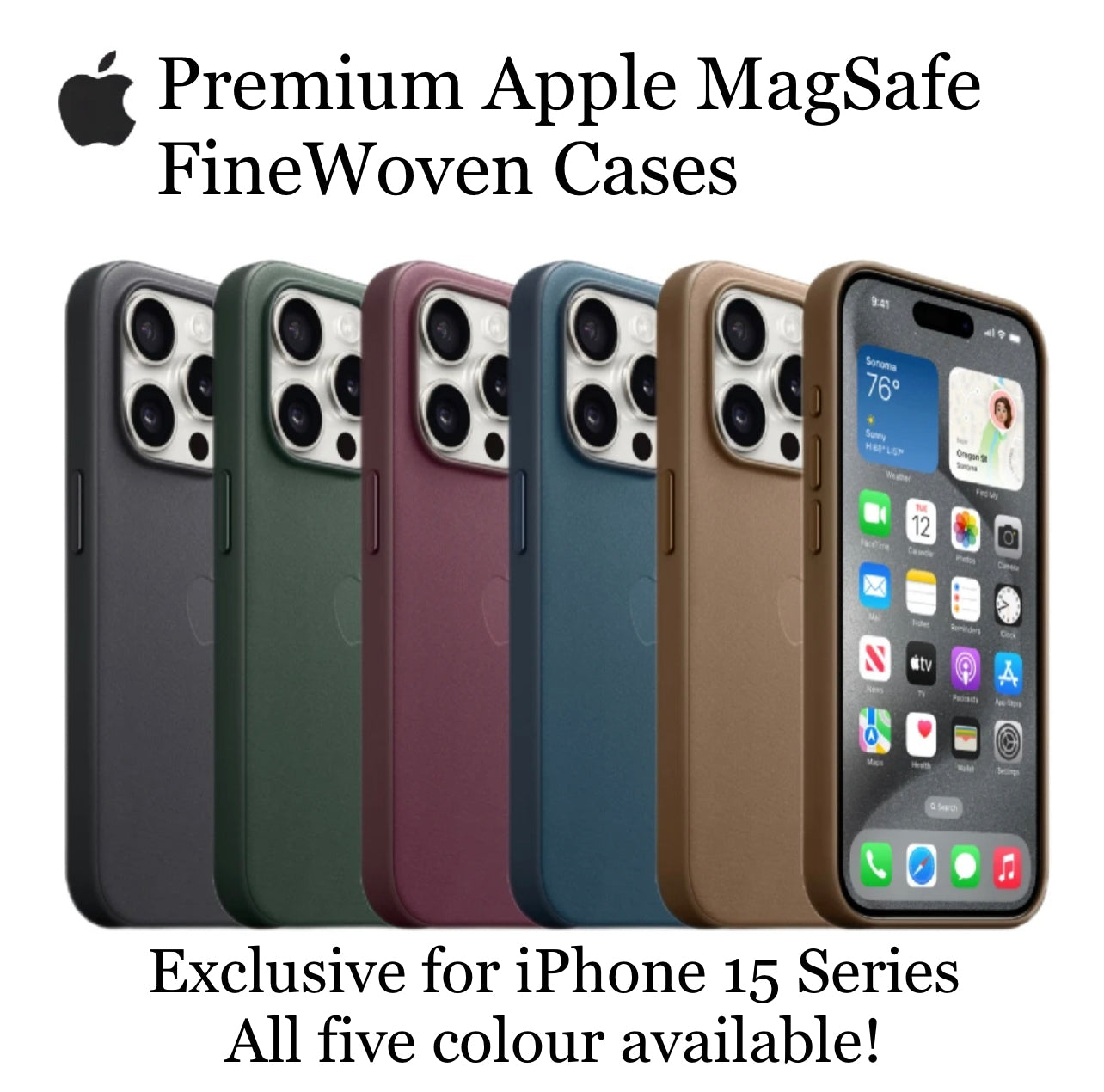 Premium Apple MagSafe FineWoven Phone Cases with Animations- for iPhone 15 Series 2023 Premium Apple MagSafe FineWoven Phone Cases with Animations- for iPhone 15 Series 2023
